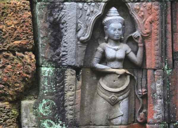 honeymoon escape tour package - Apsara sculpture on the temple wall